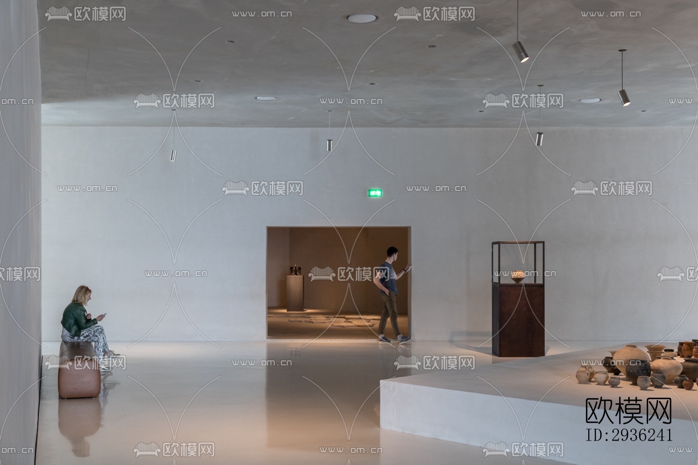 中古风美术博物馆效果图下载（渲染图2）