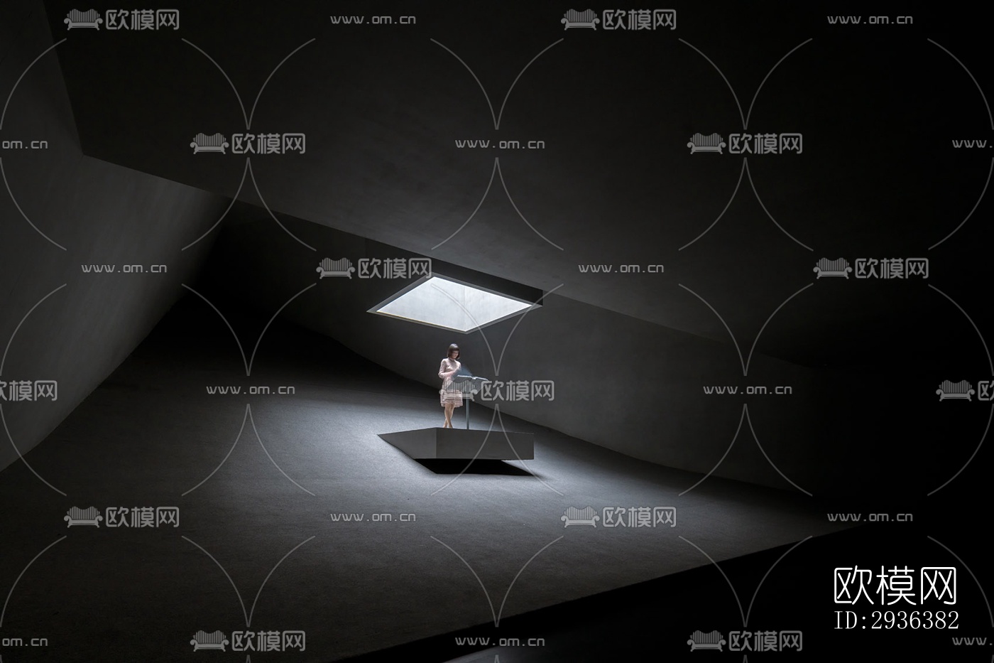 高级灰美术博物馆效果图下载（渲染图14）