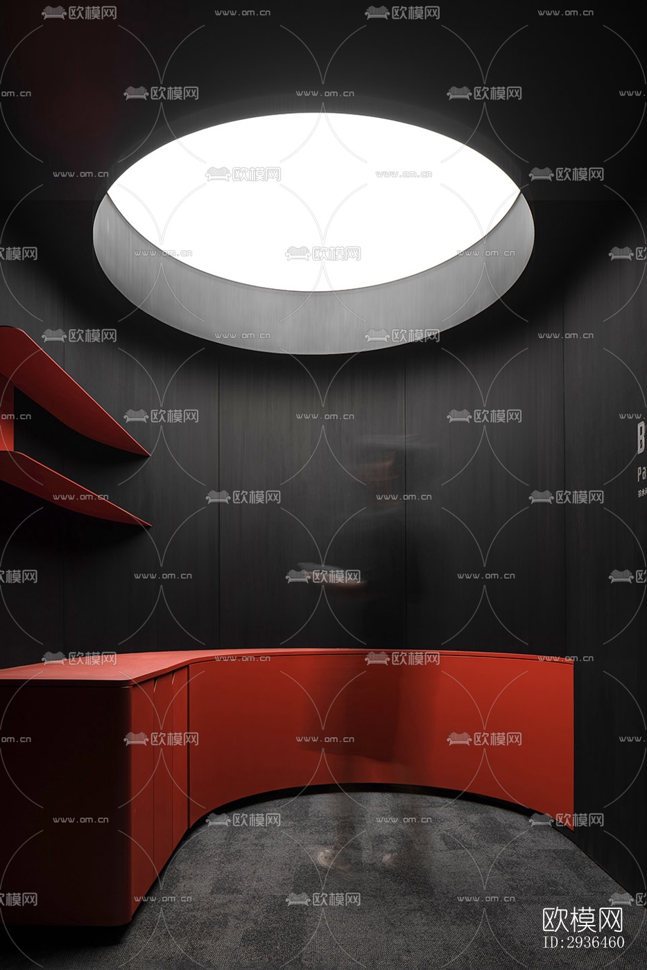 现代办公区效果图下载（渲染图3）