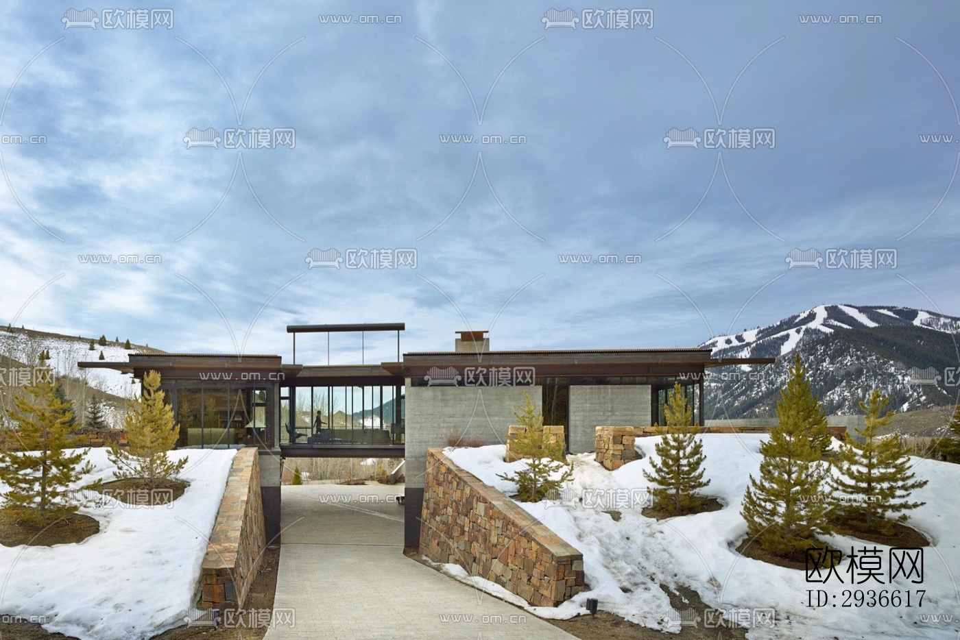 工业风居住建筑效果图下载（渲染图7）