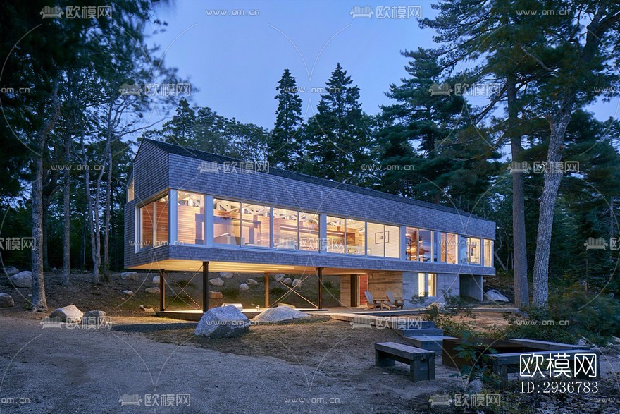 现代居住建筑效果图下载（渲染图18）