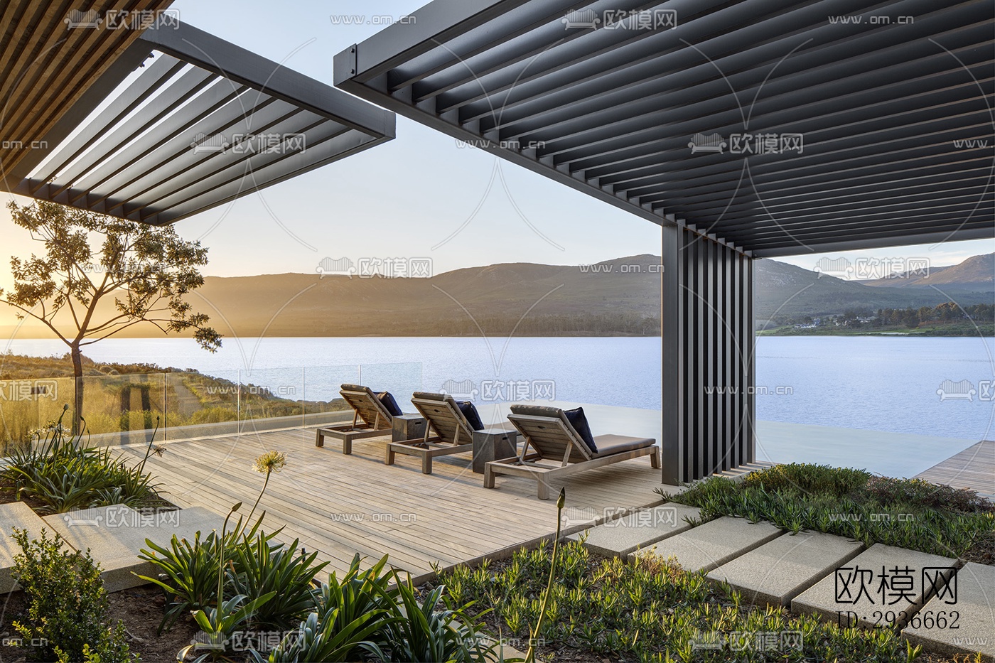 现代居住建筑效果图下载（渲染图3）