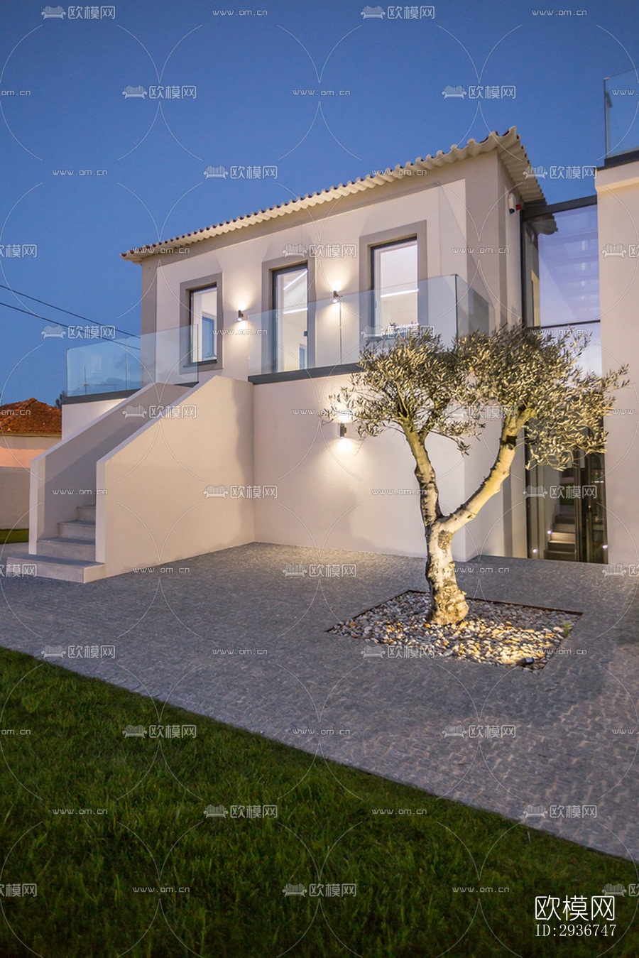 现代居住建筑效果图下载（渲染图2）