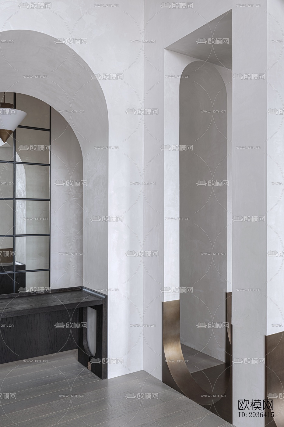 侘寂办公区效果图下载（渲染图12）