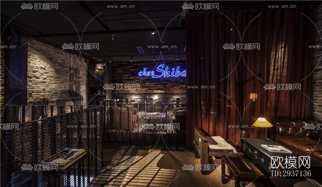 美式西餐廳效果圖下載(渲染圖14)