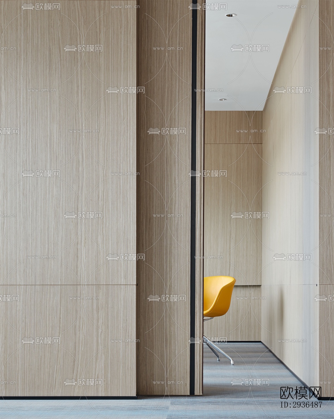 现代办公区效果图下载（渲染图9）