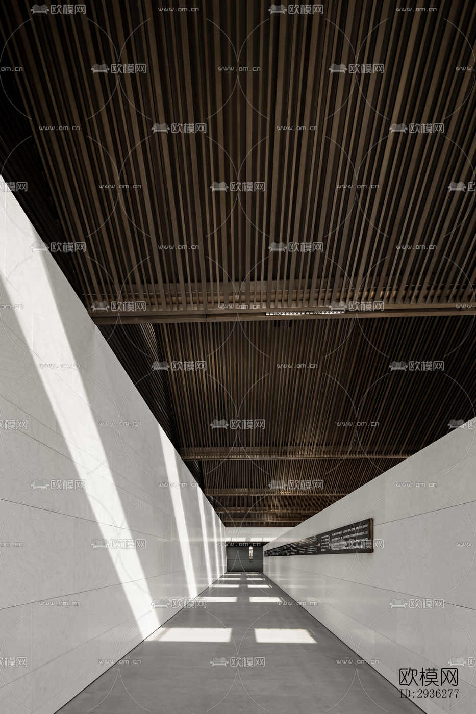 新中式美术博物馆效果图下载（渲染图14）