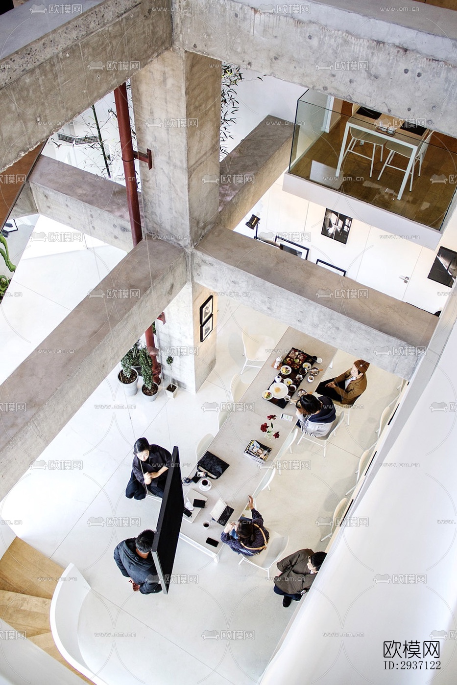 工业风西餐厅效果图下载（渲染图8）