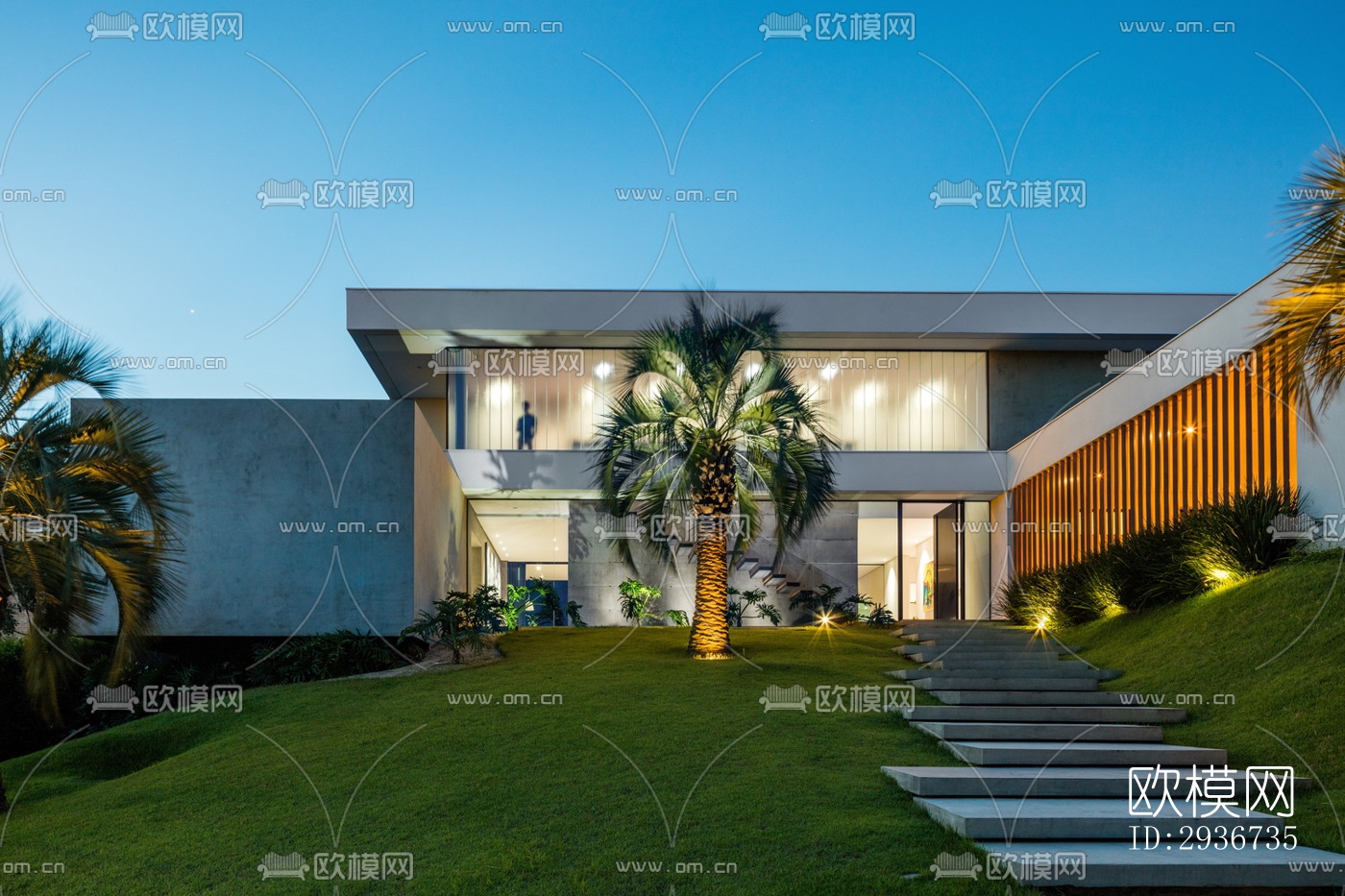 现代居住建筑效果图下载（渲染图5）