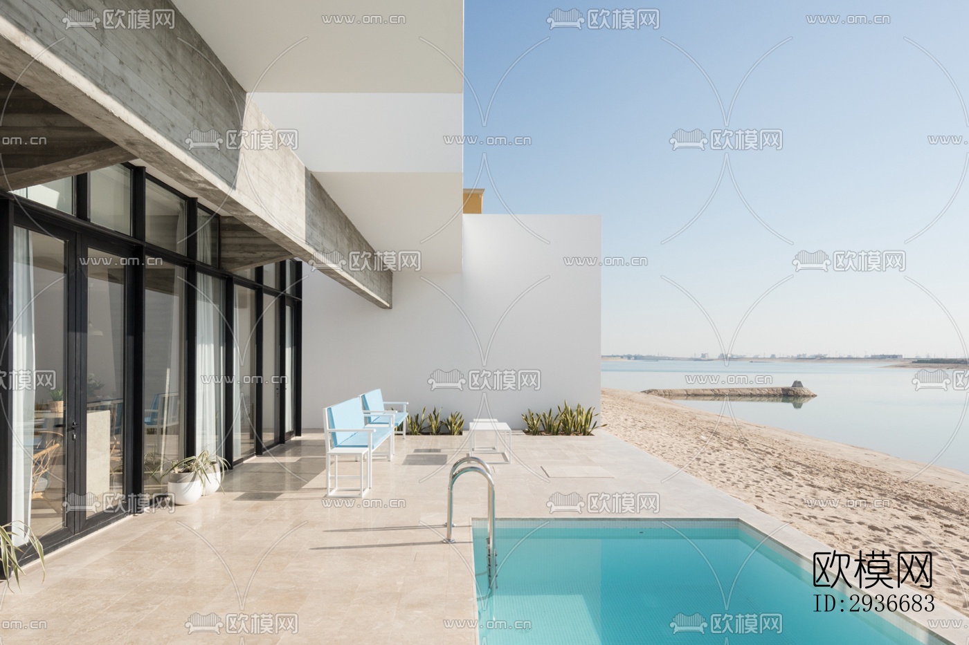 现代居住建筑效果图下载（渲染图14）