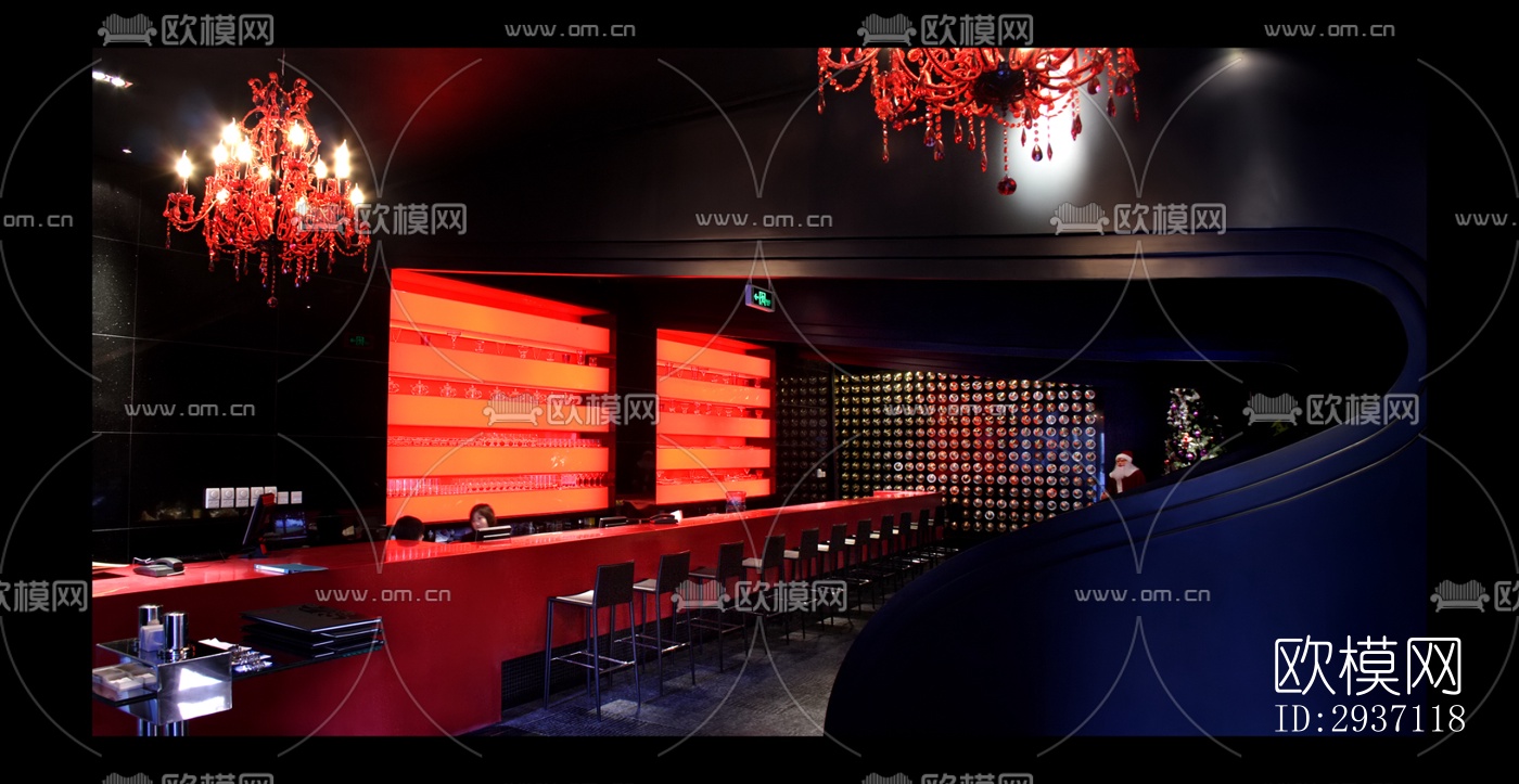 后现代西餐厅效果图下载（渲染图1）