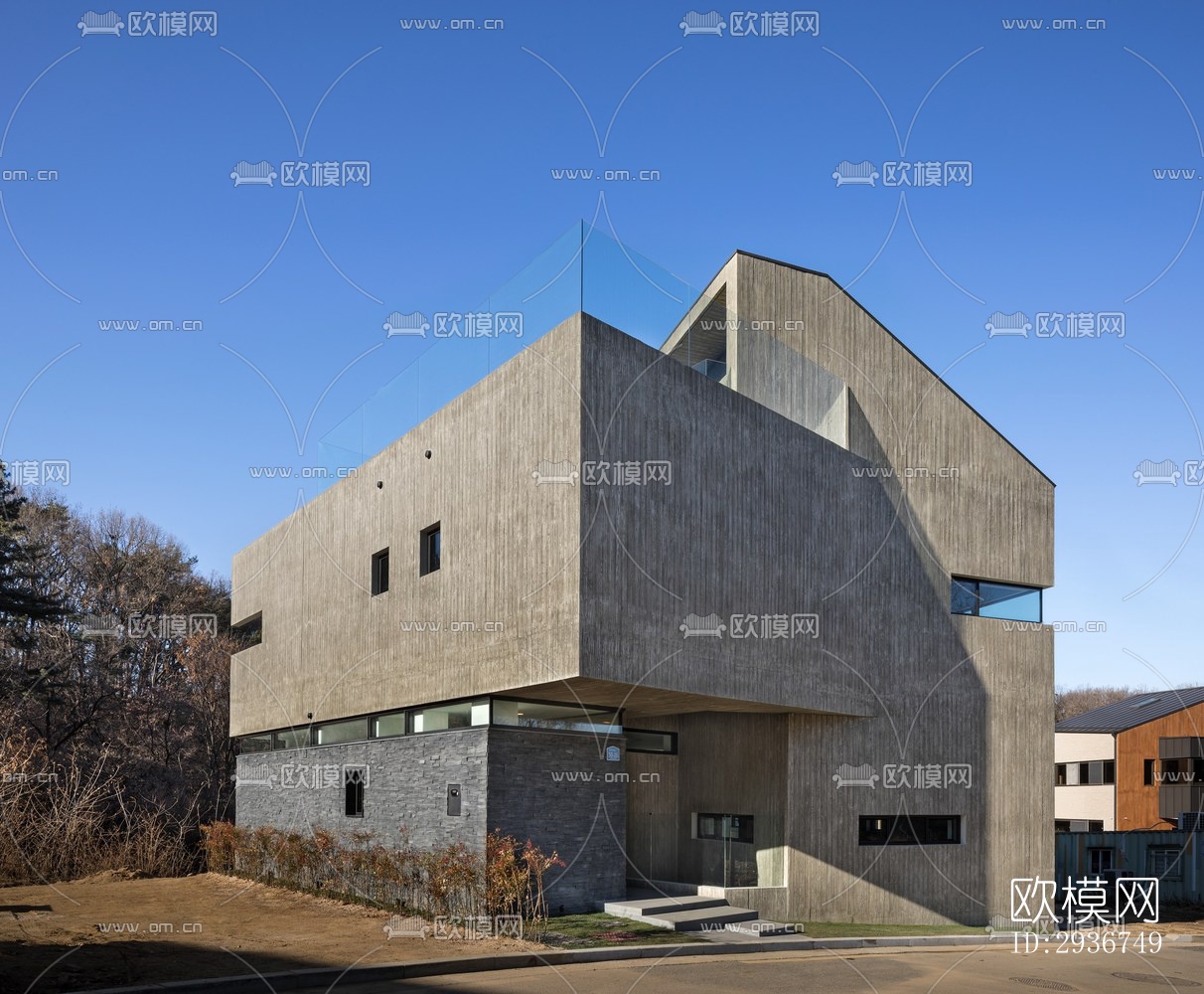 现代居住建筑效果图下载（渲染图7）