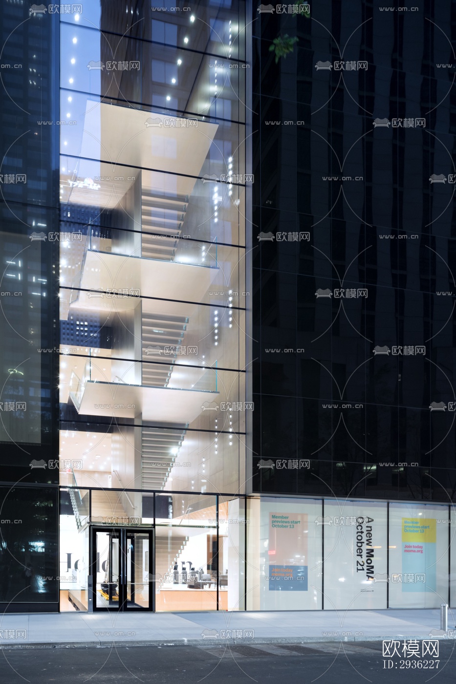 现代图书馆效果图下载（渲染图5）