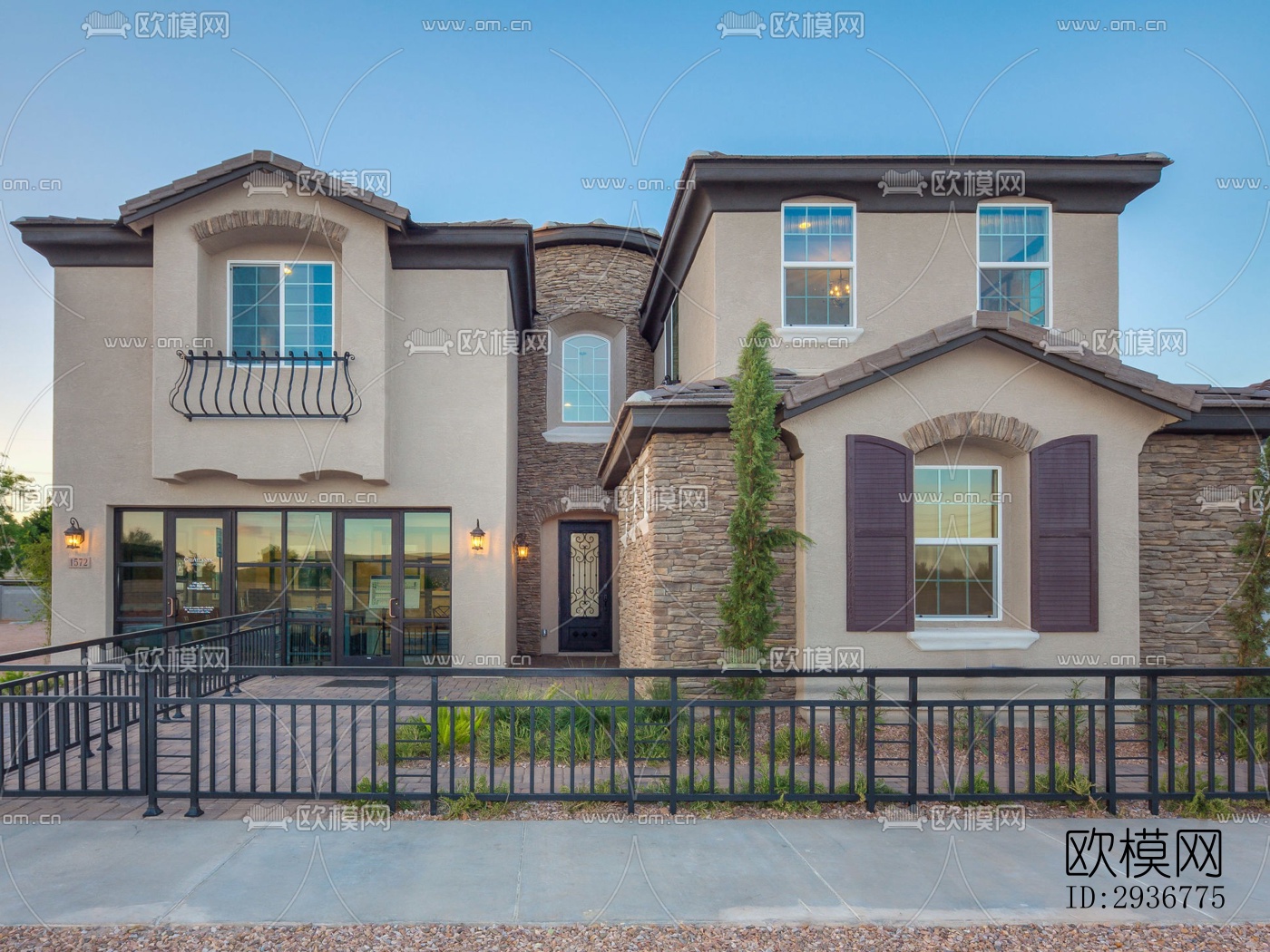 现代居住建筑效果图下载（渲染图17）