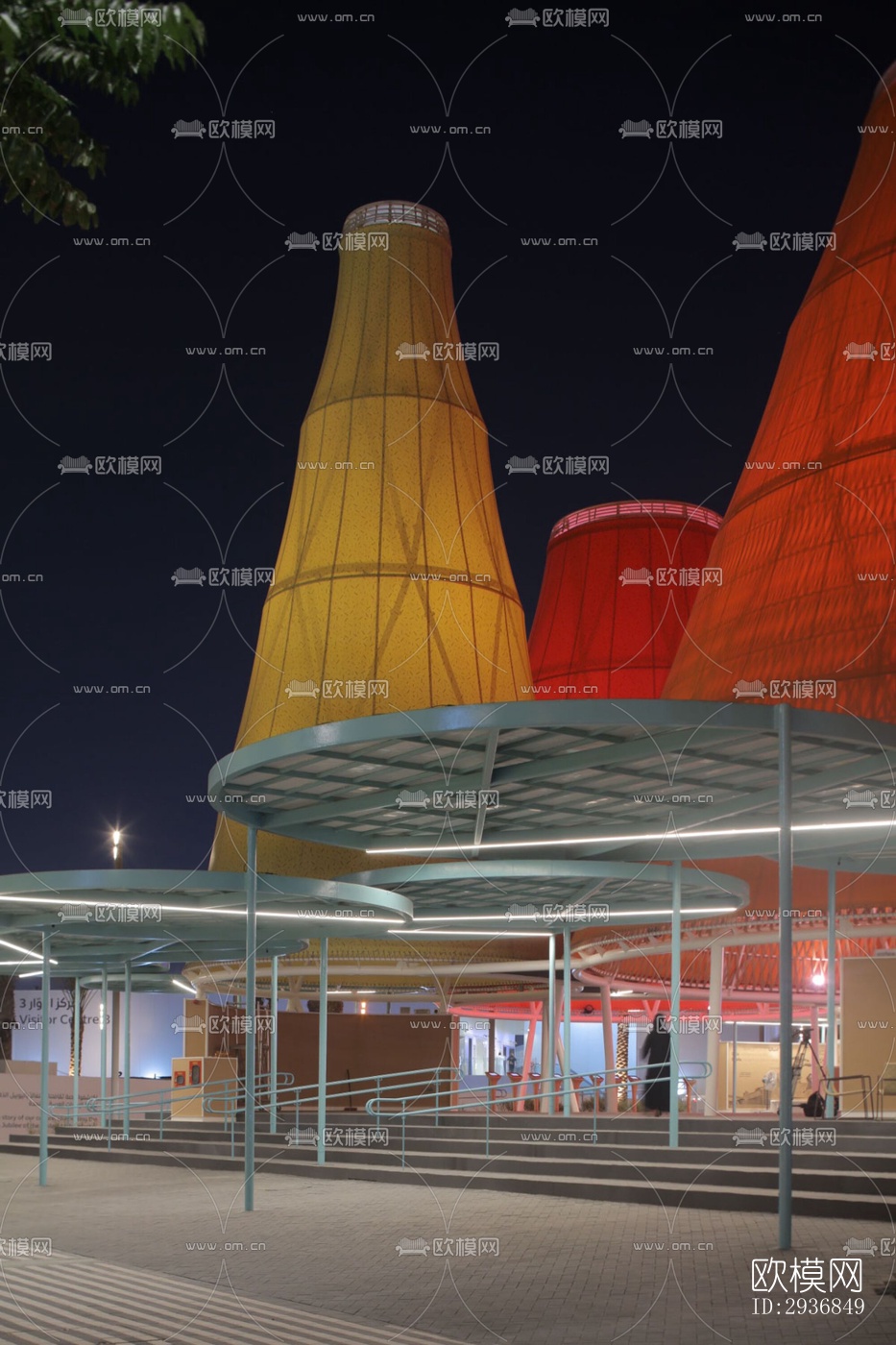 现代文体建筑效果图下载（渲染图10）