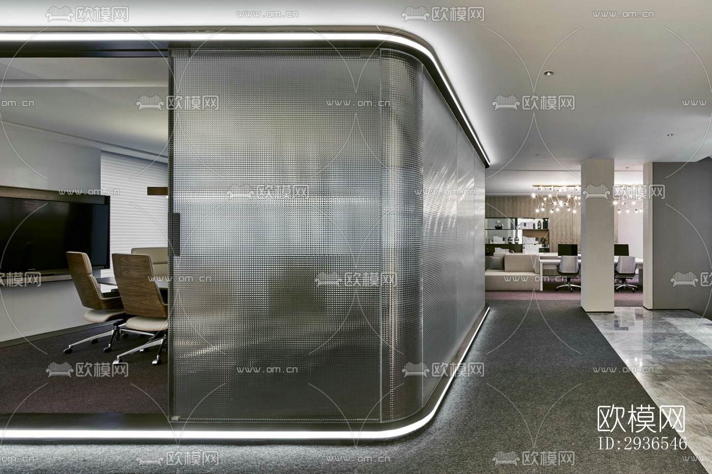 新中式商务大堂效果图下载（渲染图5）