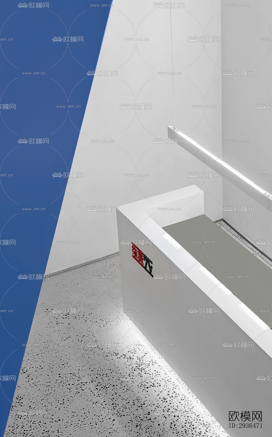 现代办公区效果图下载（渲染图12）