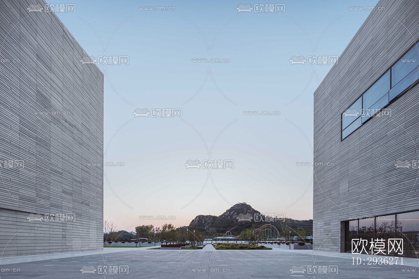 新中式美术博物馆效果图下载（渲染图15）