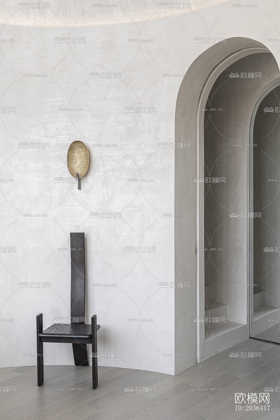 侘寂办公区效果图下载（渲染图14）