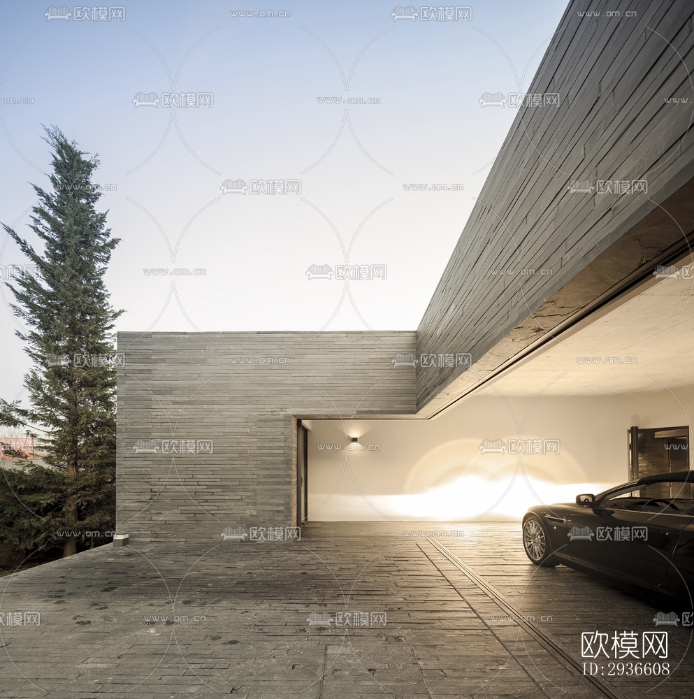 工业风居住建筑效果图下载（渲染图20）