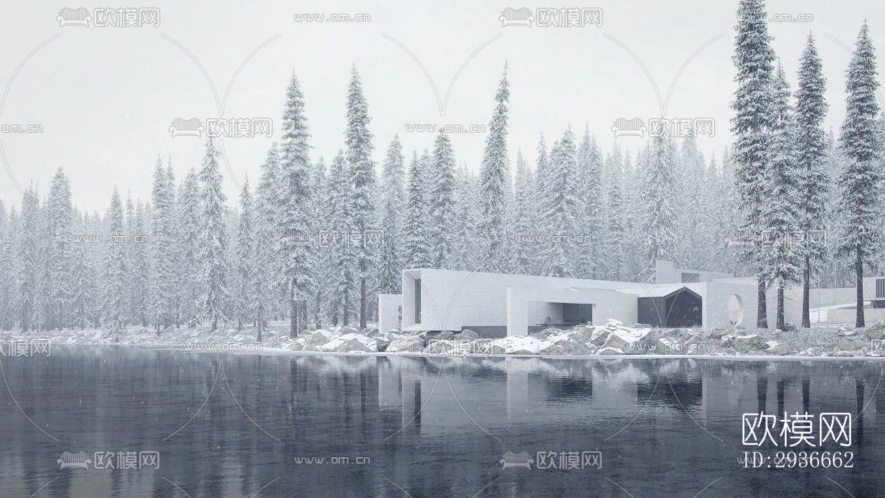 现代居住建筑效果图下载（渲染图14）