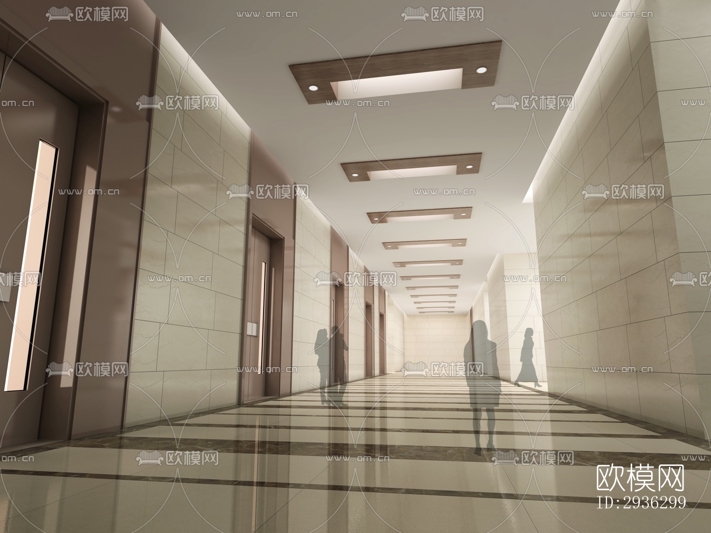 新中式美术博物馆效果图下载（渲染图3）