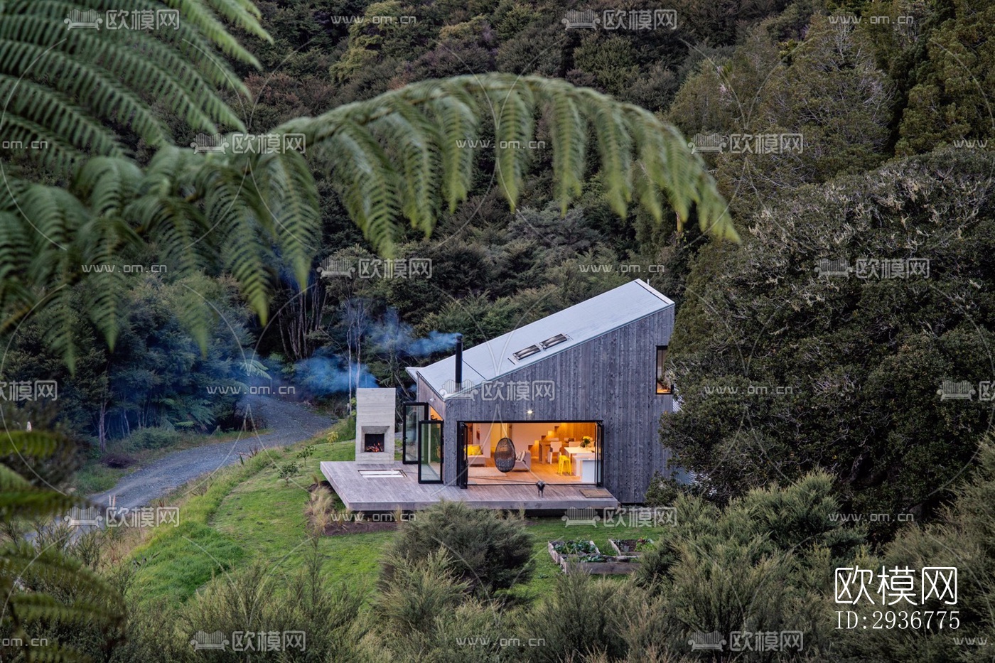 现代居住建筑效果图下载（渲染图1）