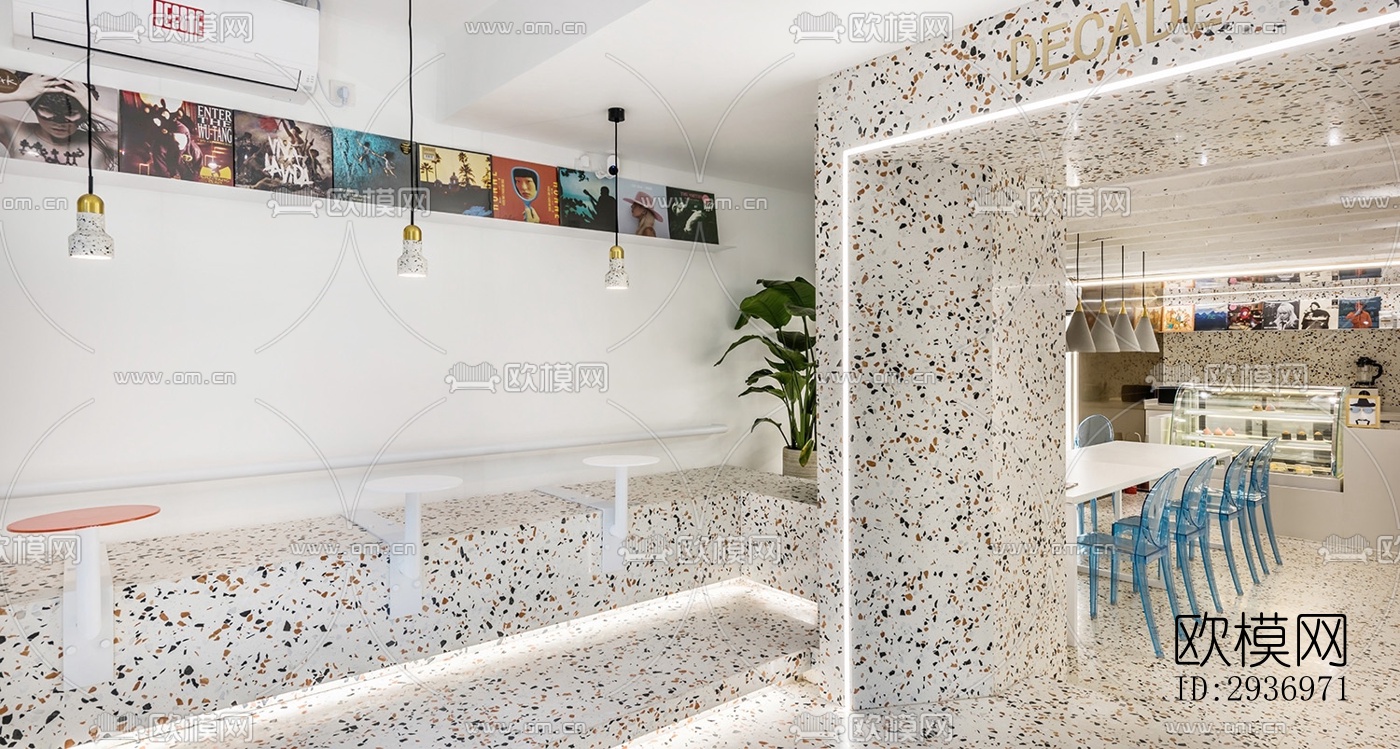 北欧咖啡奶茶效果图下载（渲染图4）