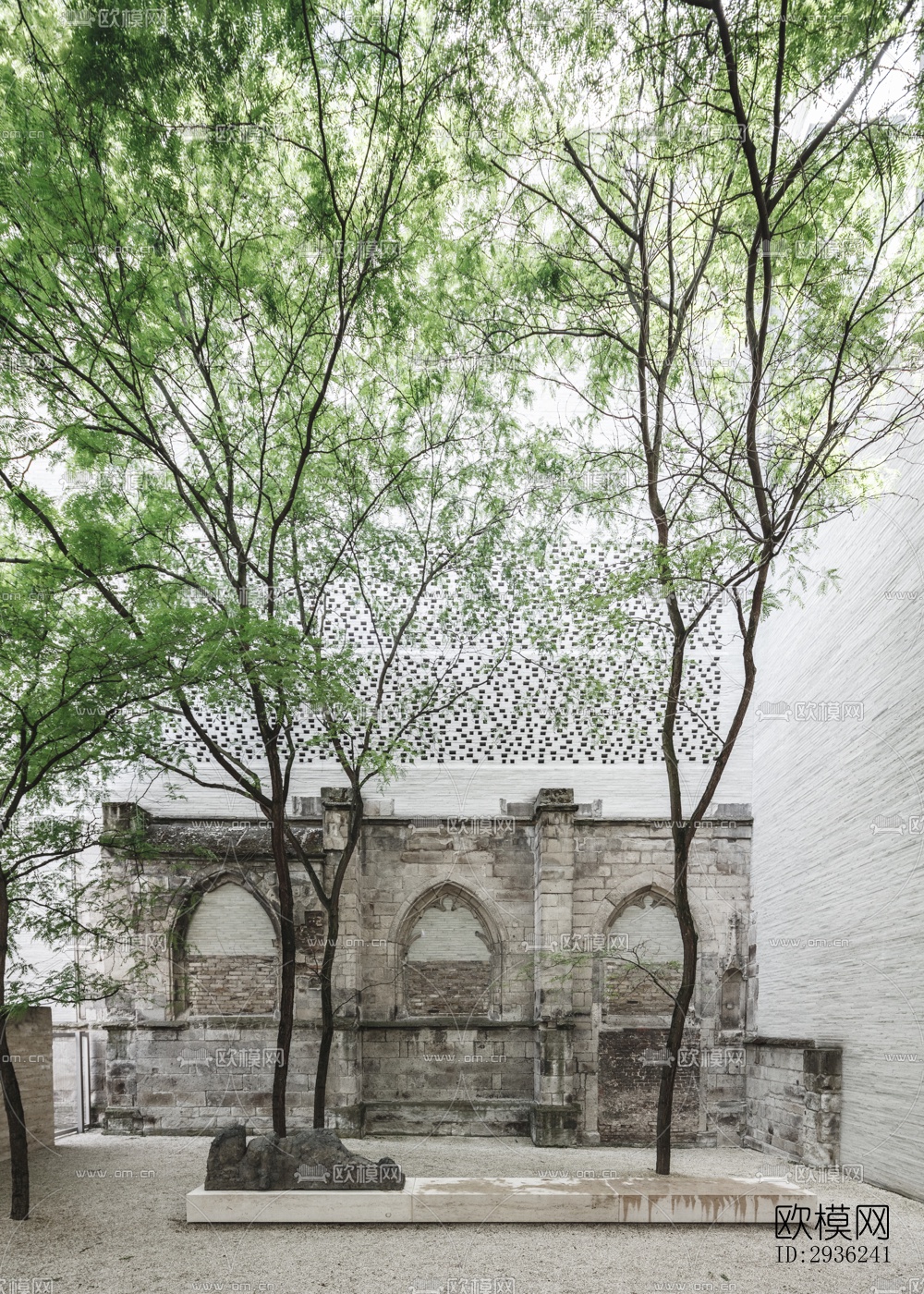 中古风美术博物馆效果图下载（渲染图19）