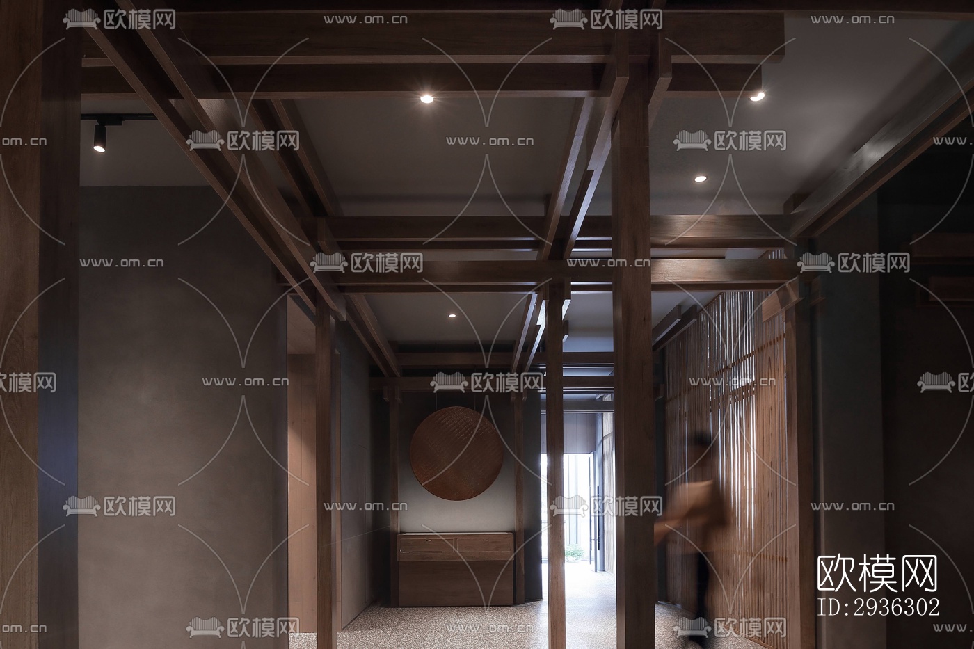 新中式美术博物馆效果图下载（渲染图4）