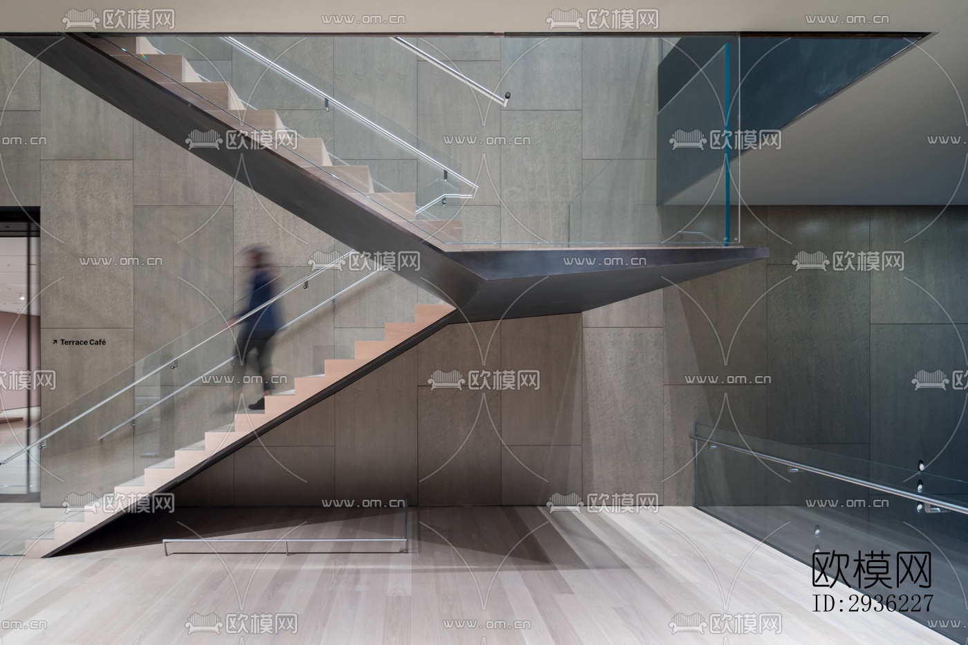 现代图书馆效果图下载（渲染图3）