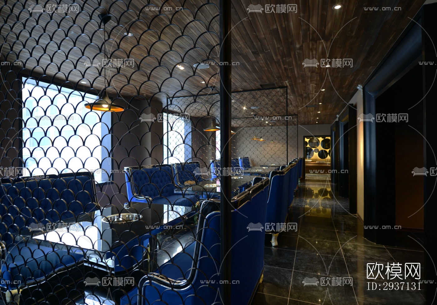 欧式西餐厅效果图下载（渲染图13）