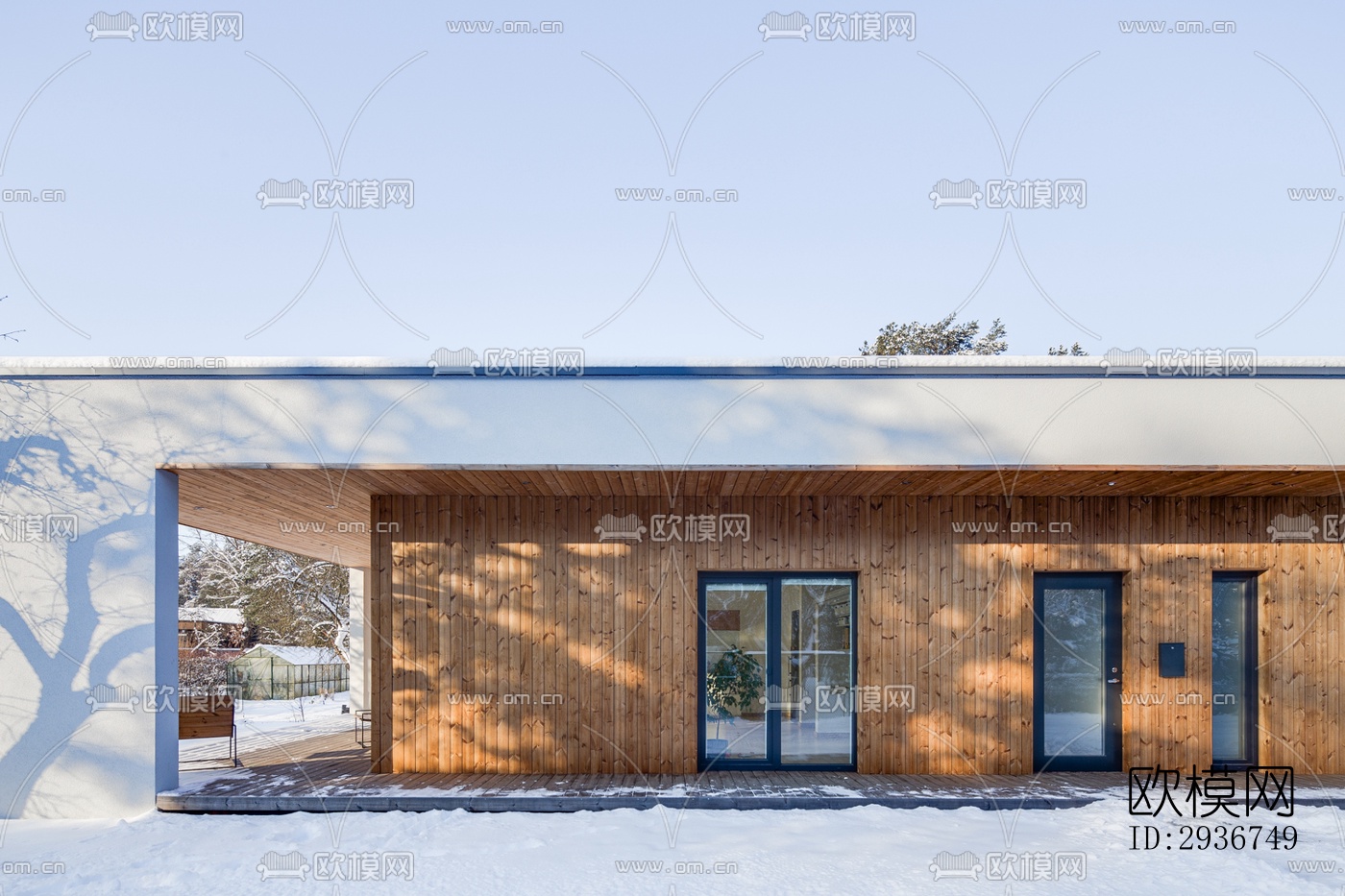 现代居住建筑效果图下载（渲染图18）