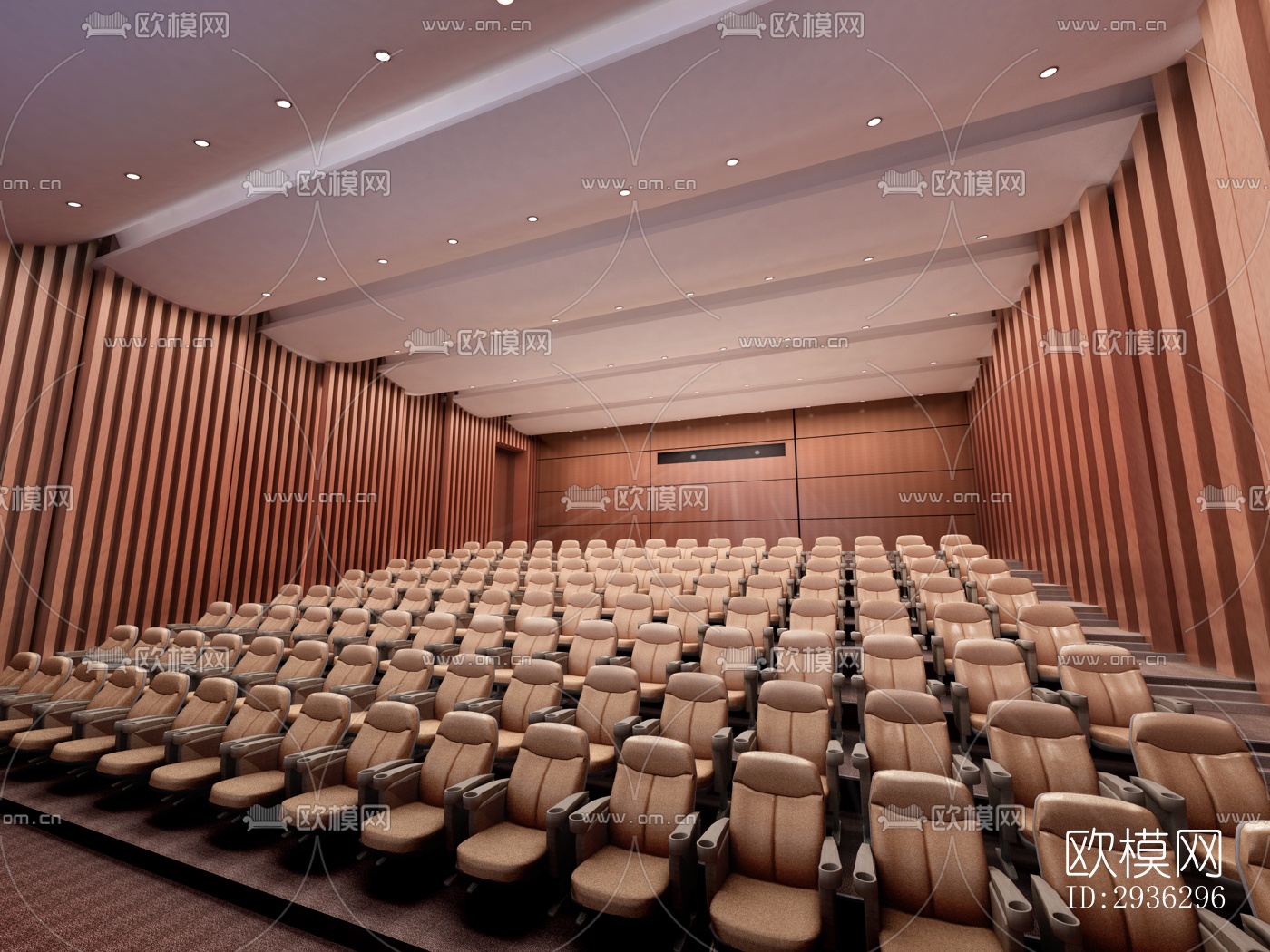 新中式美术博物馆效果图下载（渲染图13）