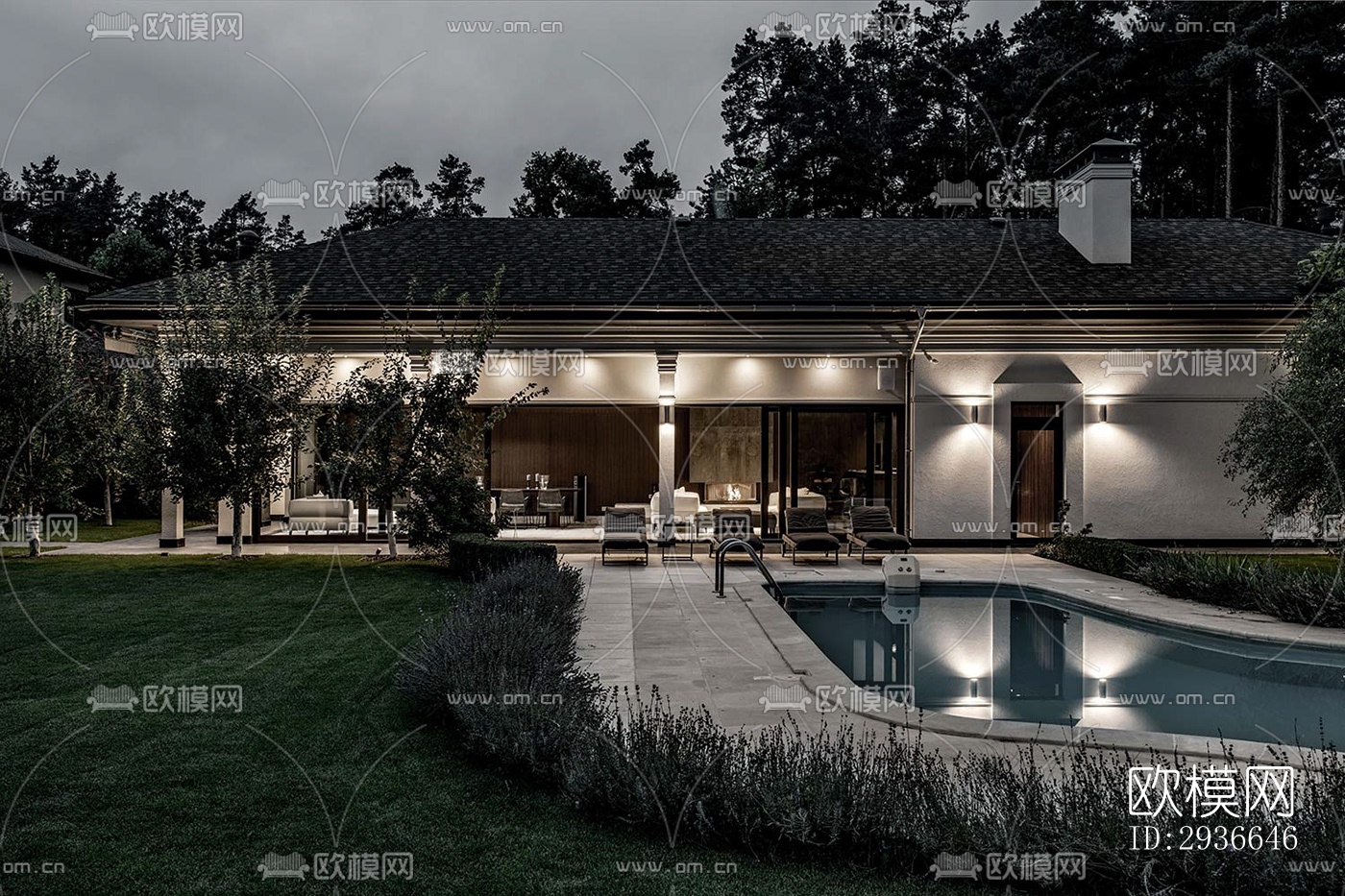 现代居住建筑效果图下载（渲染图5）