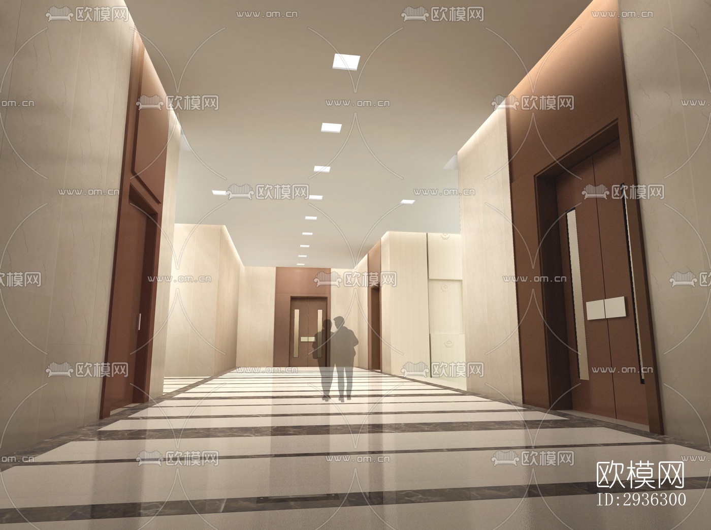 新中式美术博物馆效果图下载（渲染图6）