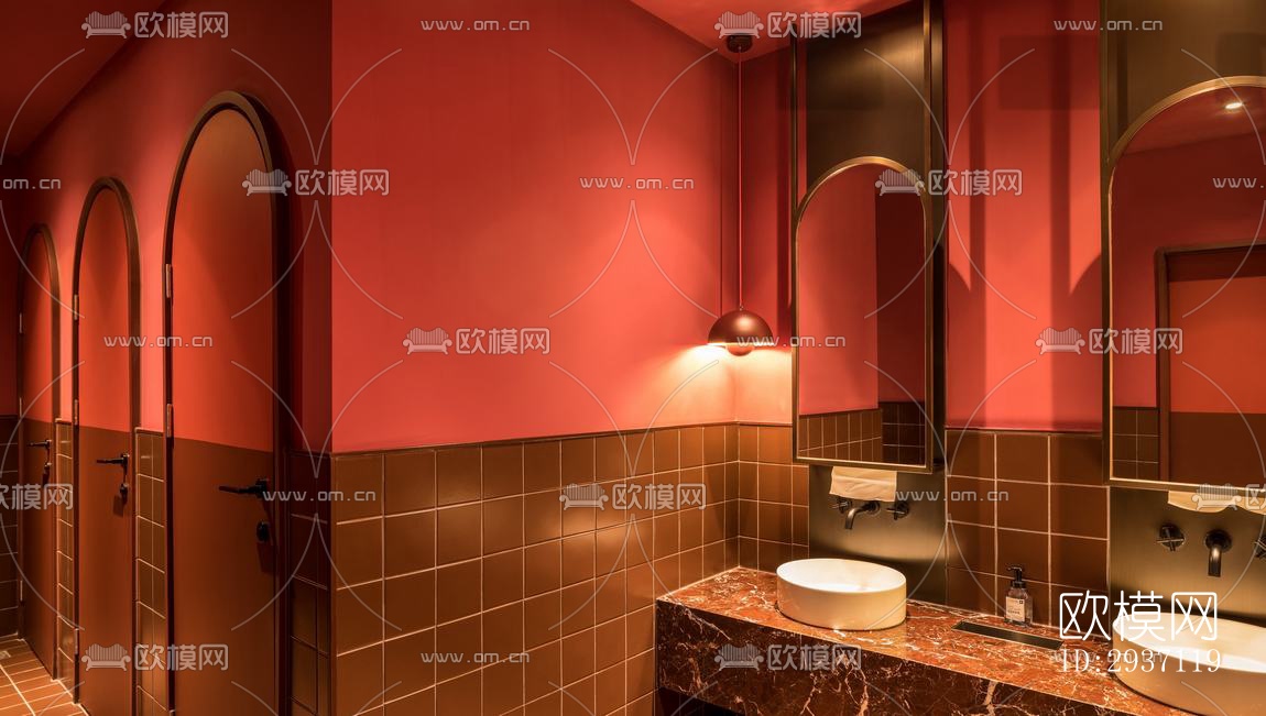 工业风西餐厅效果图下载（渲染图13）