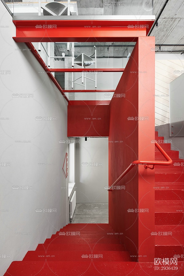 工业风办公区效果图下载（渲染图13）