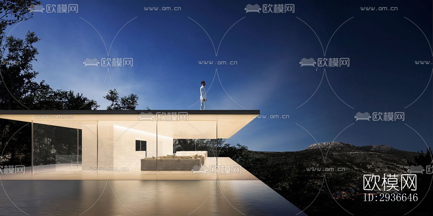 现代居住建筑效果图下载（渲染图14）