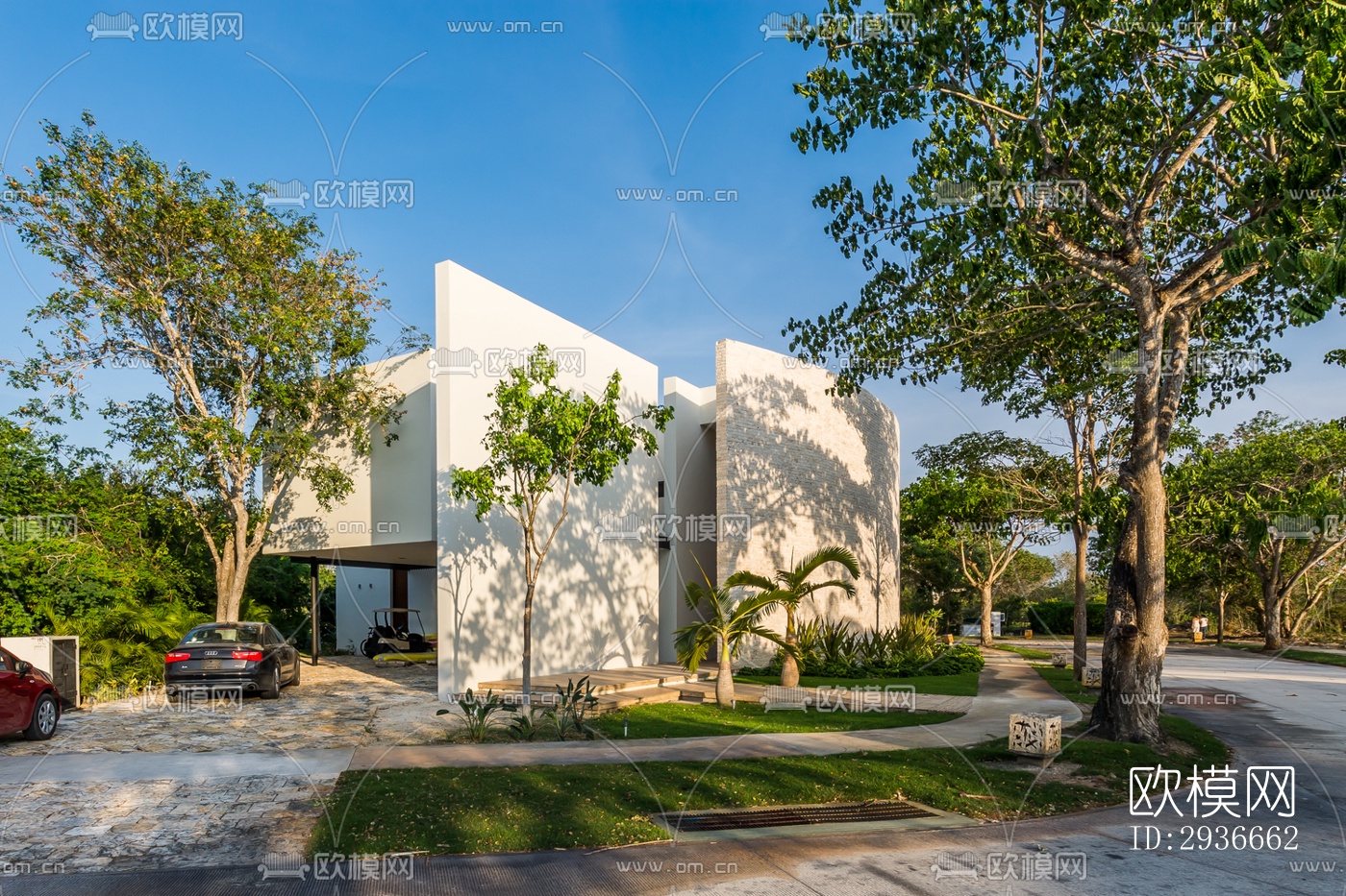 现代居住建筑效果图下载（渲染图11）