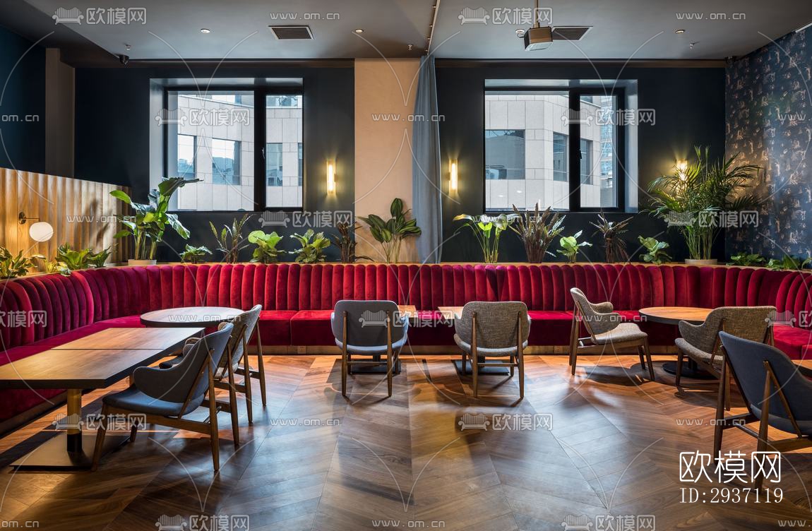 工业风西餐厅效果图下载（渲染图11）