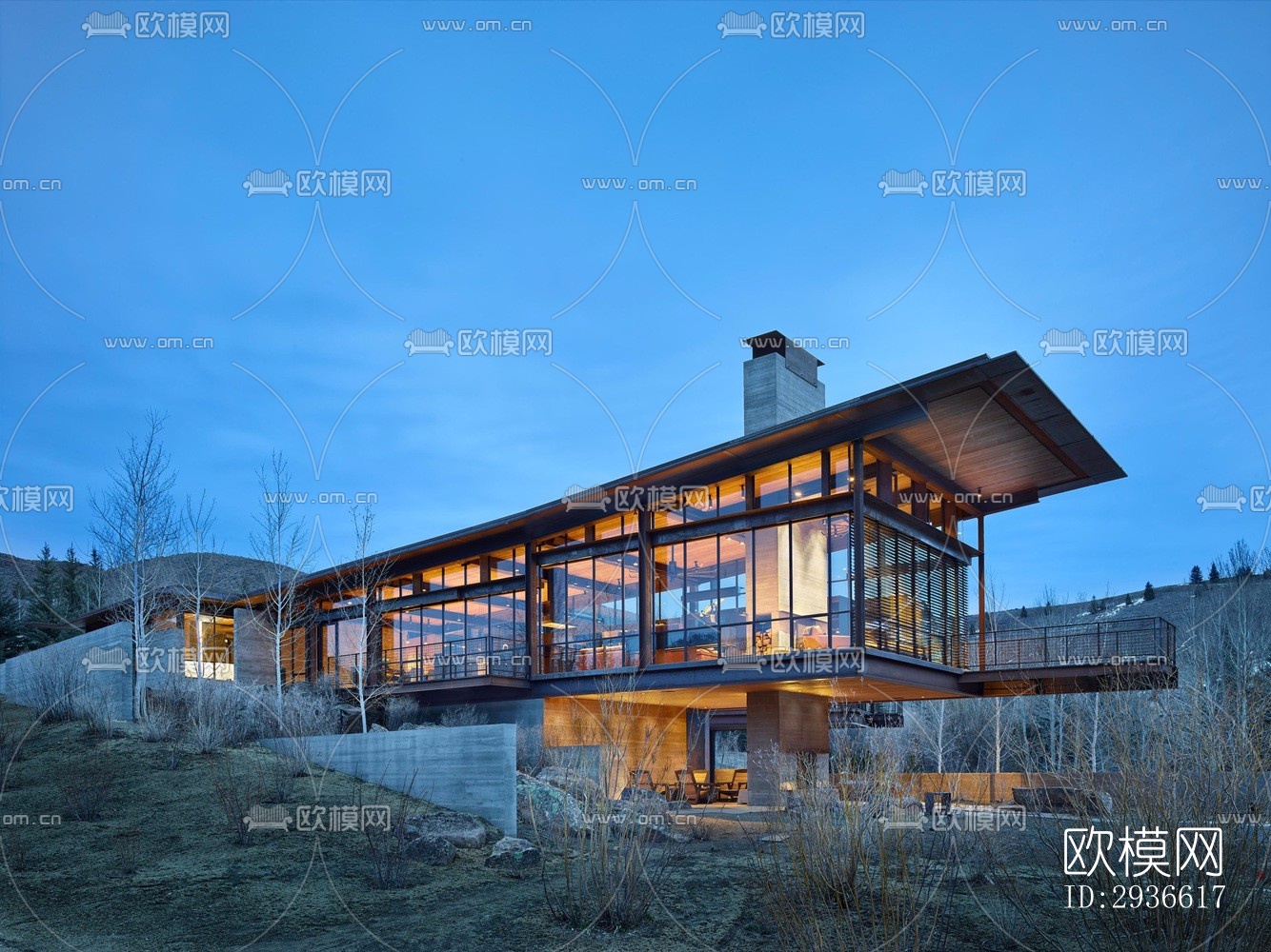 工业风居住建筑效果图下载（渲染图5）