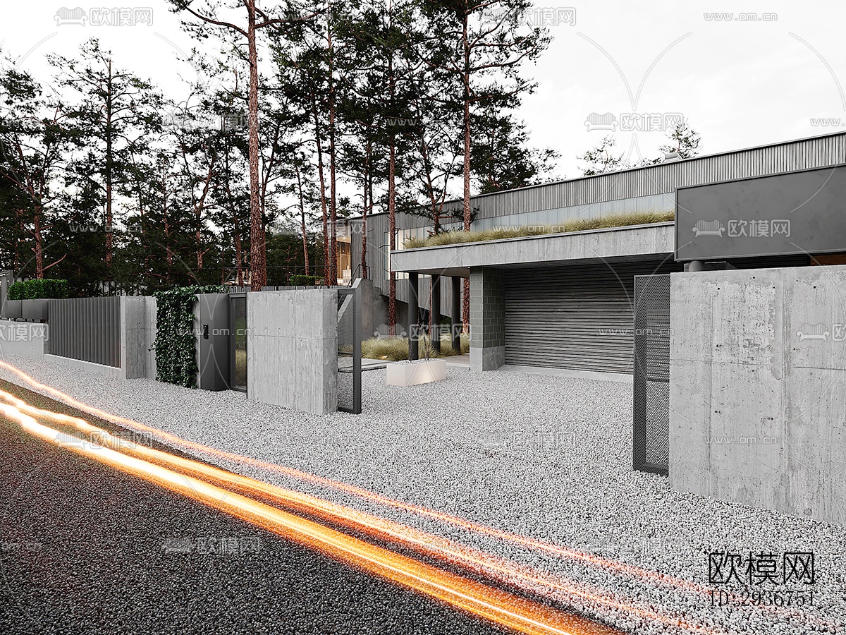 现代居住建筑效果图下载（渲染图1）