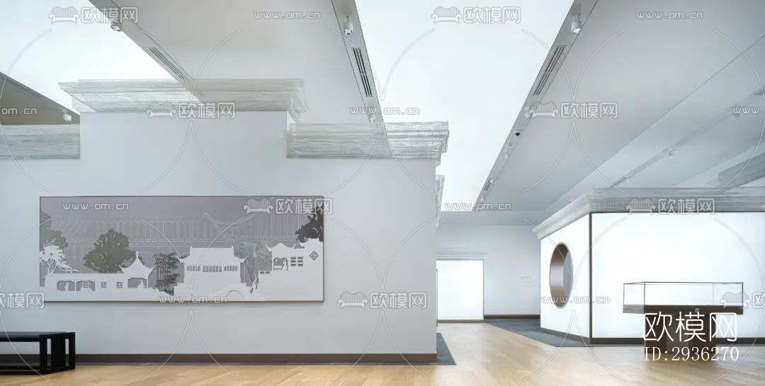 新中式美术博物馆效果图下载（渲染图9）