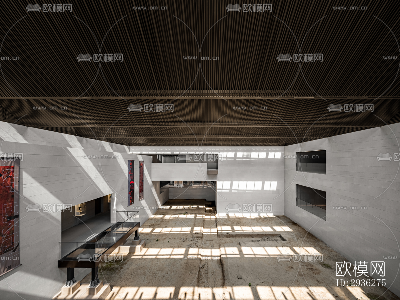 新中式美术博物馆效果图下载（渲染图11）