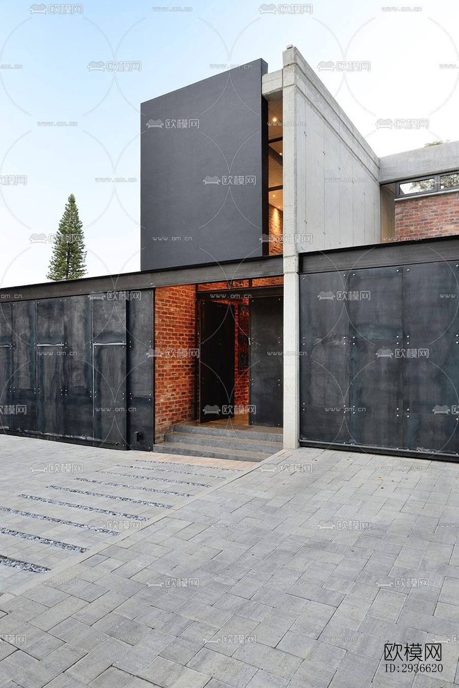 工业风居住建筑效果图下载（渲染图18）