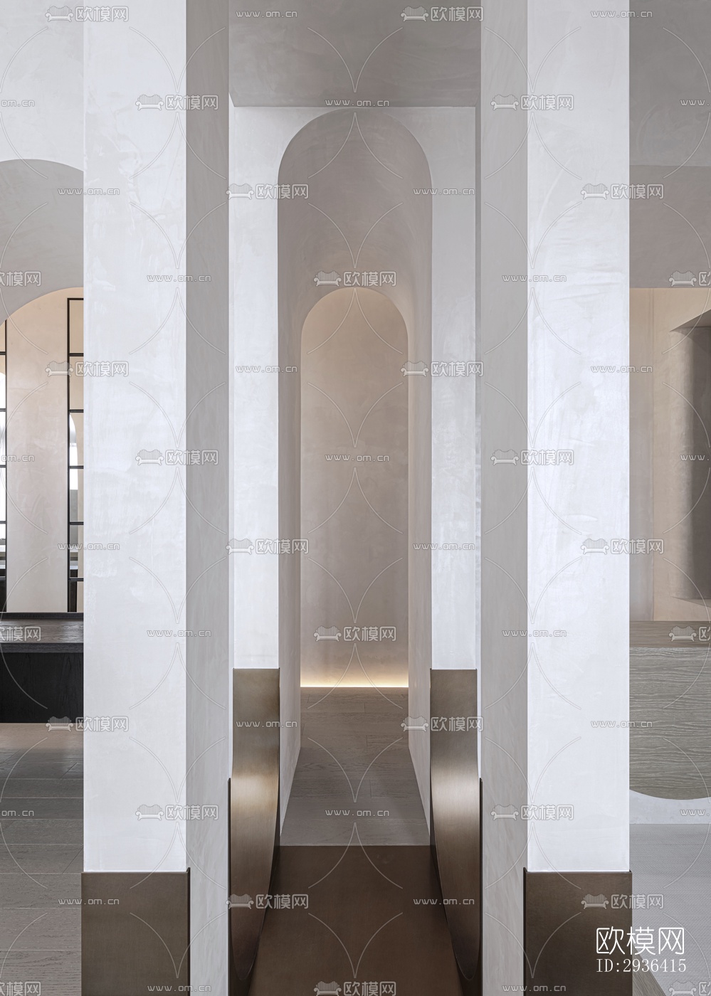 侘寂办公区效果图下载（渲染图11）