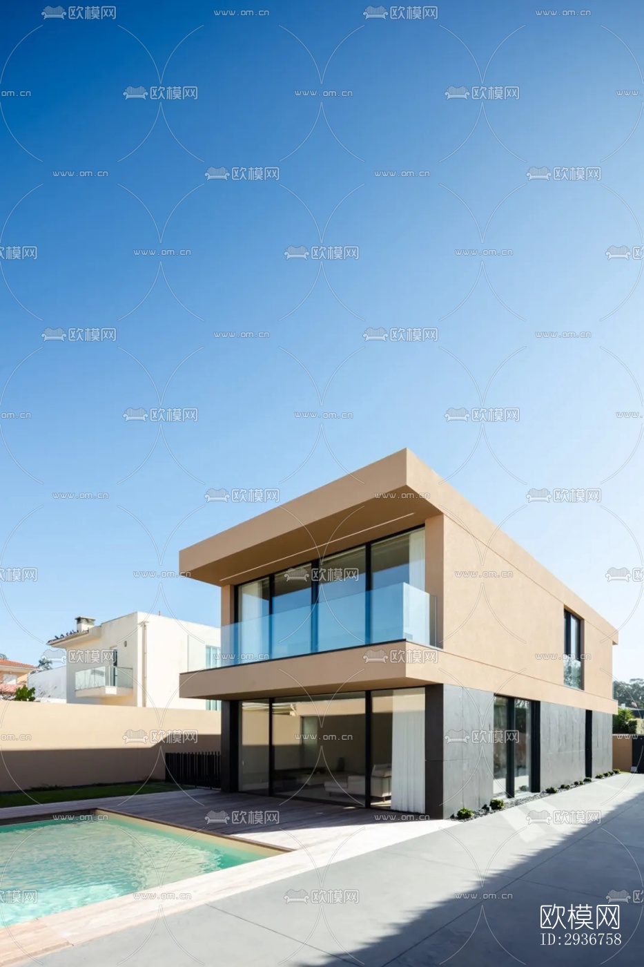 现代居住建筑效果图下载（渲染图17）