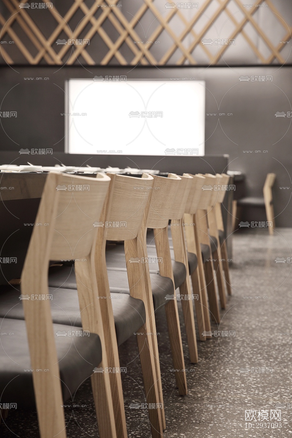 高级灰火锅烤肉效果图下载（渲染图11）