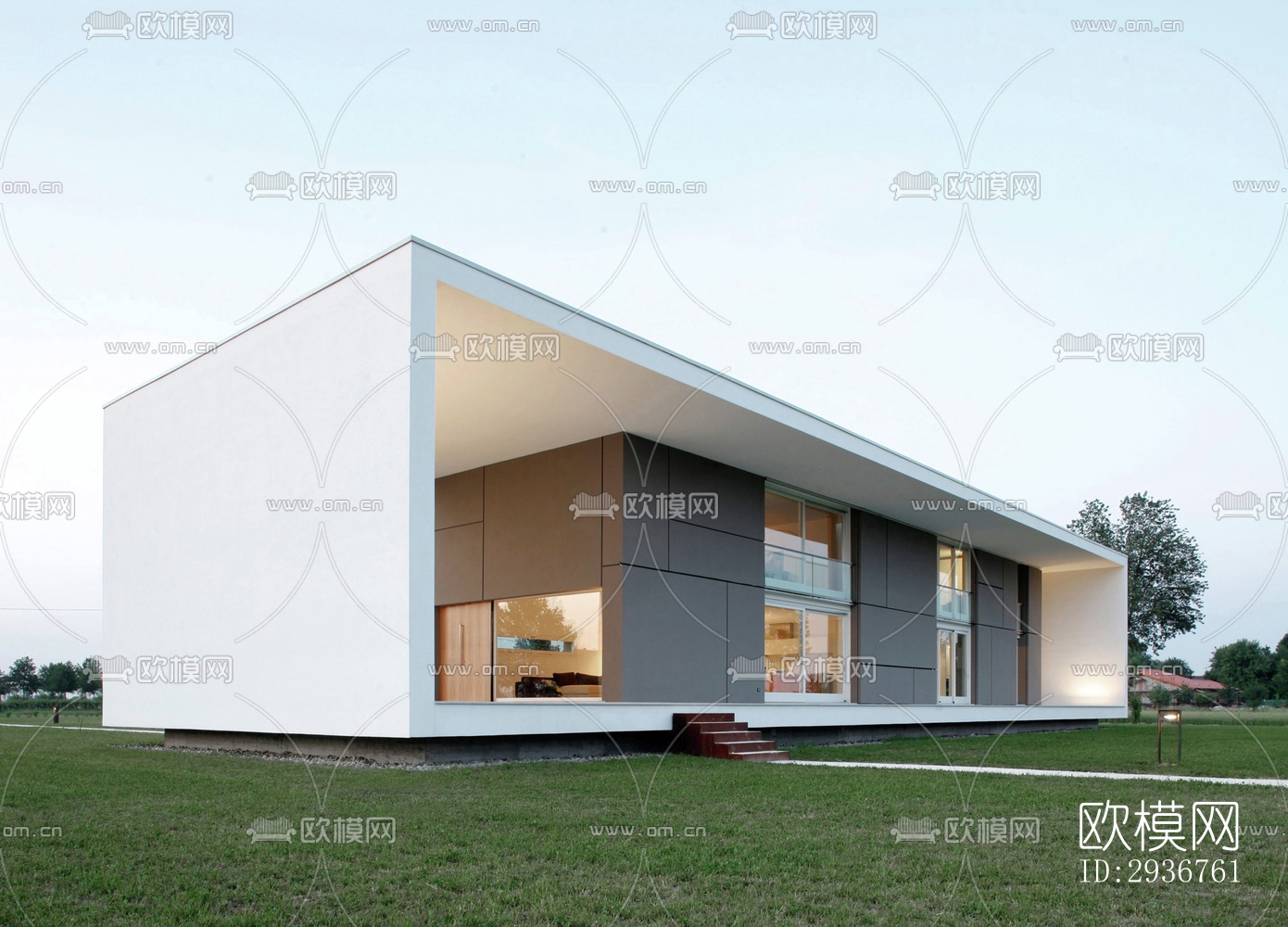 现代居住建筑效果图下载（渲染图14）